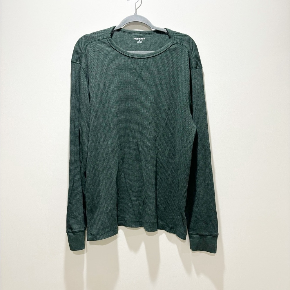 OLD NAVY • Men’s Dark Hunter Green Long Sleeve Thermal Top Size XL